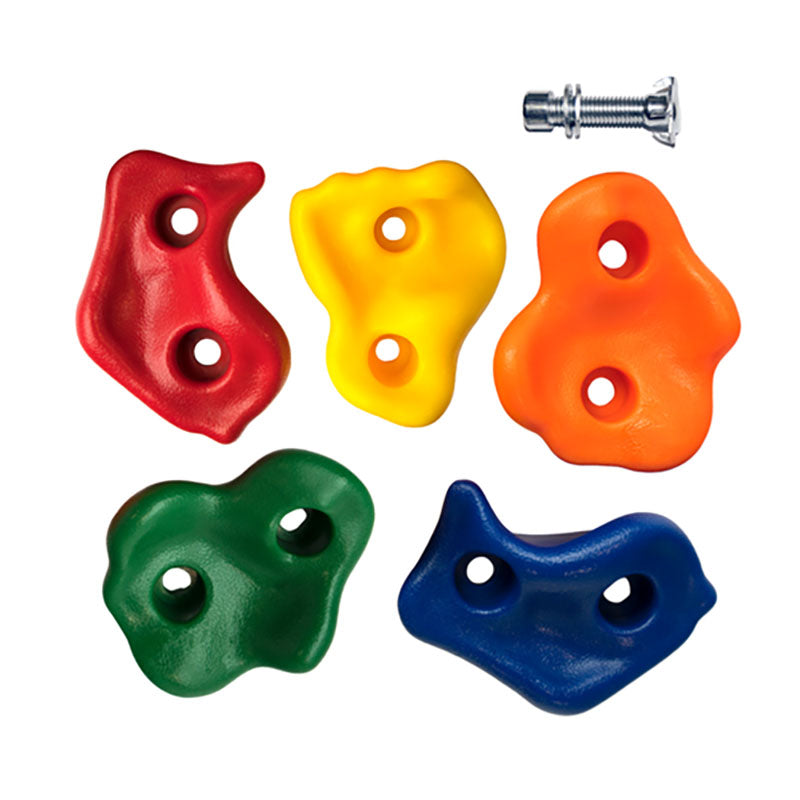 Small Foot Set De 5 Piedras De Escalada De Plástico Resistente – Para Interior Y Exterior, Fáciles De Agarrar, Desde 3 Años