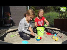 Load and play video in Gallery viewer, Wooden hexagon-shaped sandbox Aksent 160x140cm