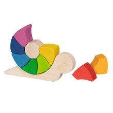 Cargar imagen en el visor de la galería, Rompecabezas y Bloques de Construcción Caracol de Madera Goki