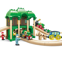 Load image into Gallery viewer, Hape Retro Wooden Train Set with Station