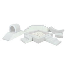 Carregar imatge al visor de la galeria, Parc infantil de blocs d´escuma amb piscina de boles - Iglu Party color Blanc