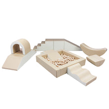 Load image into Gallery viewer, Foam block playground with ball pit - Iglu Party White Beige color