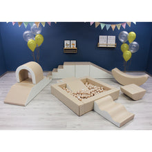 Load image into Gallery viewer, Foam block playground with ball pit - Iglu Party White Beige color