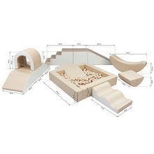 Load image into Gallery viewer, Foam block playground with ball pit - Iglu Party White Beige color