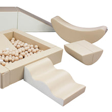 Load image into Gallery viewer, Foam block playground with ball pit - Iglu Party White Beige color