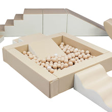 Load image into Gallery viewer, Foam block playground with ball pit - Iglu Party White Beige color
