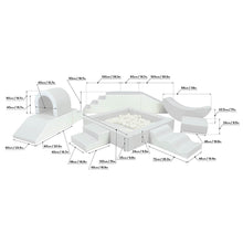 Carregar imatge al visor de la galeria, Parc infantil de blocs d´escuma amb piscina de boles - Iglu Party color Blanc