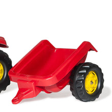Cargar imagen en el visor de la galería, Tractor de pedales Rolly Kid con pala y remolque rojo