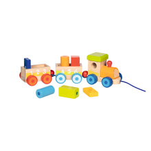 Carregar imatge al visor de la galeria, Joguina d'arrossegament Tren Amb Rodes de Fusta Goki