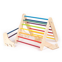 Carregar imatge al visor de la galeria, Triangle Pikler + Paret Sueca 2 en 1 - Arc Iris