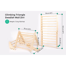 Carregar imatge al visor de la galeria, Triangle Pikler + Paret Sueca 2 en 1 - Pastel
