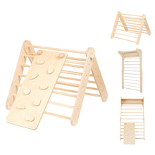 Carregar imatge al visor de la galeria, Triangle Pikler + Paret Sueca 2 en 1 + Rampa - Natural