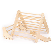 Carregar imatge al visor de la galeria, Triangle Pikler + Paret Sueca 2 en 1 + Rampa - Natural
