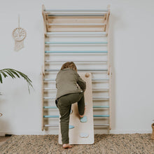 Load image into Gallery viewer, Pikler Triangle + Swedish Wall 2 in 1 + Ramp - Pastel