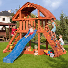 Load image into Gallery viewer, Giant teak color playground with extra large house