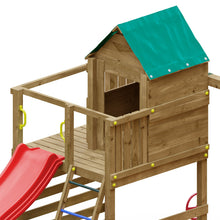 Cargar imagen en el visor de la galería, Casita de madera con tobogán