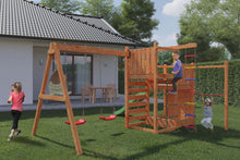 Load image into Gallery viewer, parque infantil con columpios y tobogan