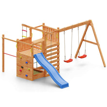 Load image into Gallery viewer, parque infantil con columpios y tobogan