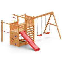 Load image into Gallery viewer, parque infantil con columpios y tobogan