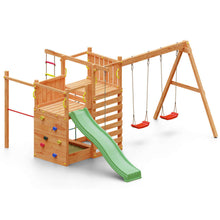 Load image into Gallery viewer, parque infantil con columpios y tobogan
