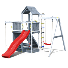 Carregar imatge al visor de la galeria, parque infantil con tobogán rojo
