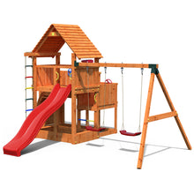 Load image into Gallery viewer, parque infantil con tobogan rojo