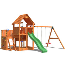 Load image into Gallery viewer, parque infantil con tobogan verde