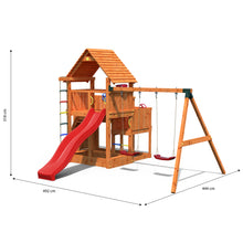 Load image into Gallery viewer, parque infantil con tobogan rojo