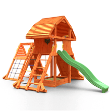 Carregar imatge al visor de la galeria, Parc infantil Giant Spider color Teca extra gran amb doble rocòdrom