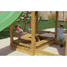 Cargar imagen en el visor de la galería, mesa de picnic para parque infantil con tobogán