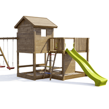 Carregar imatge al visor de la galeria, casita de madera con tobogán