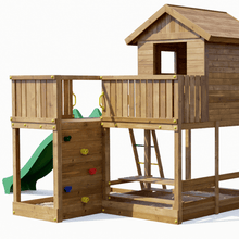 Carregar imatge al visor de la galeria, rocódromo con casita de madera