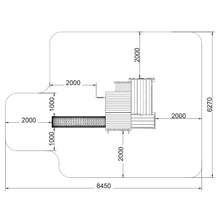 Load image into Gallery viewer, Big Leader Teak color playground with climbing wall