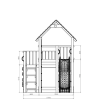 Load image into Gallery viewer, Big Leader Teak color playground with climbing wall