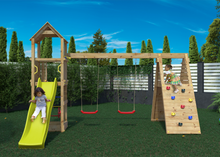 Carregar imatge al visor de la galeria, Parque infantil con doble rocódromo