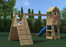 Load image into Gallery viewer, Parque infantil con doble rocódromo