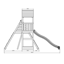 Cargar imagen en el visor de la galería, Parque infantil con doble rocódromo