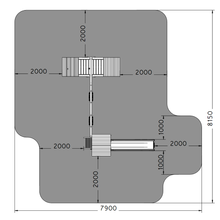 Cargar imagen en el visor de la galería, Parque infantil Fleppi con doble rocódromo, columpios y tobogán