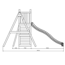 Carregar imatge al visor de la galeria, arque infantil con columpio doble y tobogán
