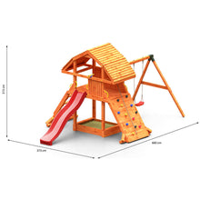 Carregar imatge al visor de la galeria, Parc infantil Giant Move color Teca amb casa extra gran