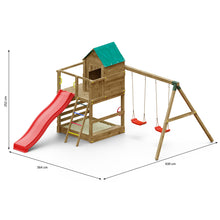 Cargar imagen en el visor de la galería, Parque infantil Jarcas con columpio tobogán y arenero