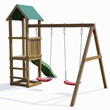 Load image into Gallery viewer, Parque infantil con torre y tobogán