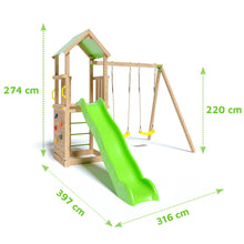 Carregar imatge al visor de la galeria, Parc infantil Smart Experience amb rocòdrom i tobogan