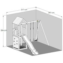 Carregar imatge al visor de la galeria, Parc infantil Smart Explorer amb rocòdrom i tobogan