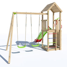 Carregar imatge al visor de la galeria, Parc infantil Smart Explorer amb rocòdrom i tobogan