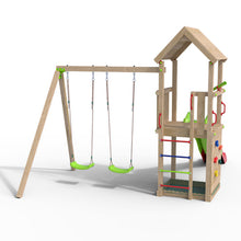 Carregar imatge al visor de la galeria, Parc infantil Smart Explorer amb rocòdrom i tobogan