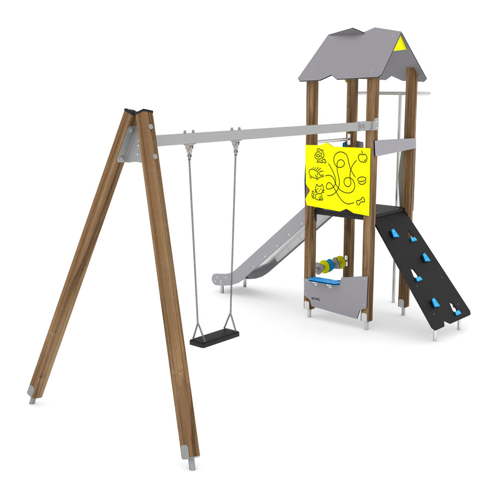 Comprar parque infantil de madera para uso profesional - Juegoyjardin