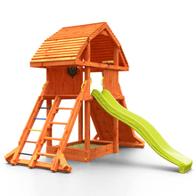 Load image into Gallery viewer, Giant teak color playground with extra large house