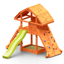 Load image into Gallery viewer, Giant teak color playground with extra large house