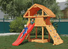 Load image into Gallery viewer, Giant teak color playground with extra large house